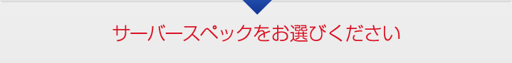 サーバースペックをお選びください