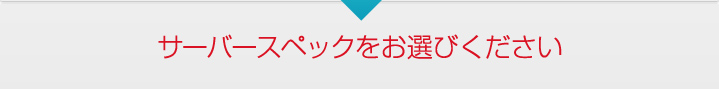 サーバースペックをお選びください