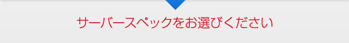 サーバースペックをお選びください