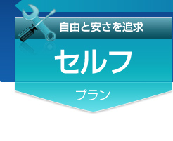 自由と安さを追求 セルフプラン