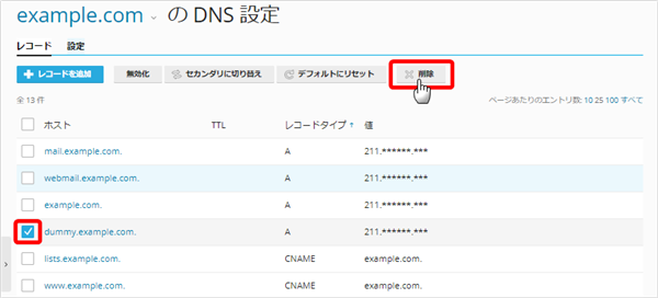あんしんWP] DNSレコード設定