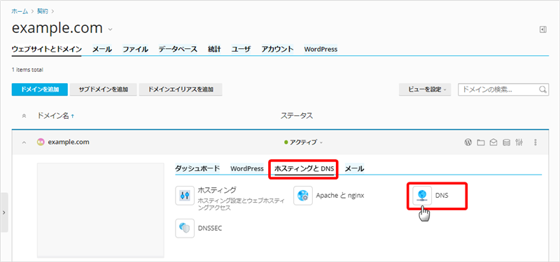 あんしんWP] DNSレコード設定